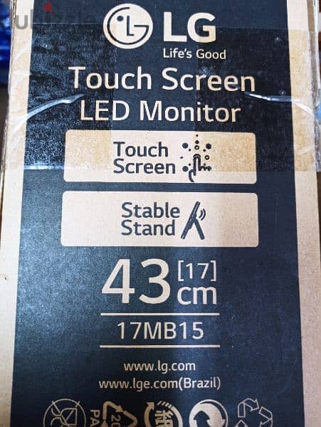 LG touch screen 17" HD LED Monitor 1