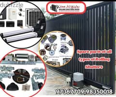 spare parts of all types of Rolling Shutters, Doors and gates
