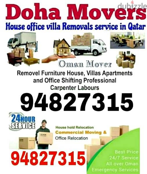 house shifting office shifting movers packers all Oman transport? 0