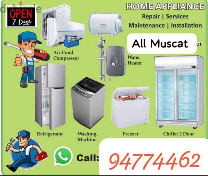 Automatic washing machine and refrigerator and A/C repair and service 0