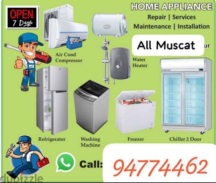 Automatic washing machine and refrigerator and A/C repair and service 0