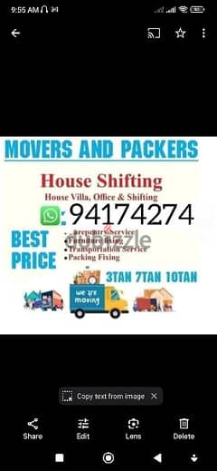 House shiffting & packing Transport 0