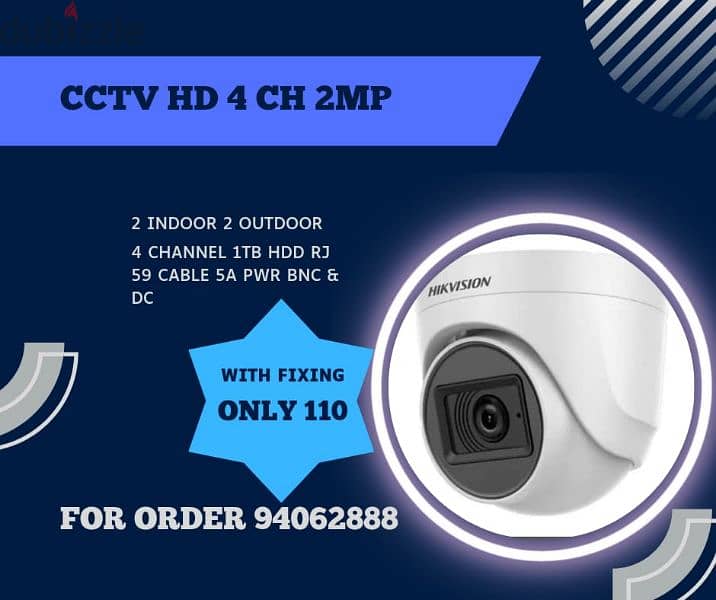 Fixing Of CCTV Cameras 4pcs Full St Offer 0