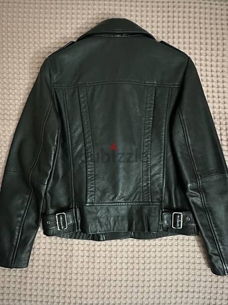 Leather biker jacket Mango 2