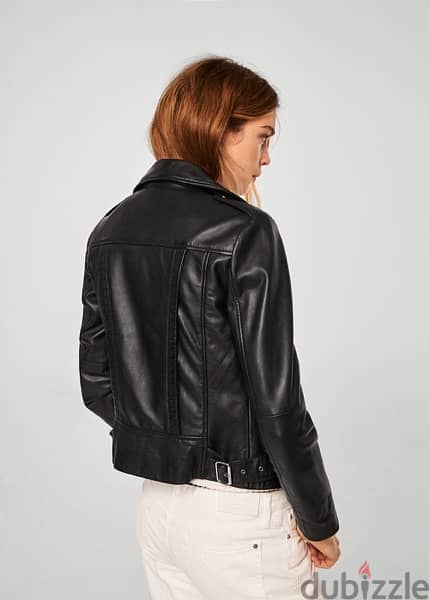 Leather biker jacket Mango 9