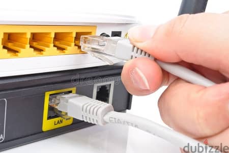 Home Internet Services Extend Wi-Fi Router Fixing Cable pulling