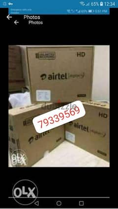 Airtel New Digital HD Receiver with 6months malyalam t 0