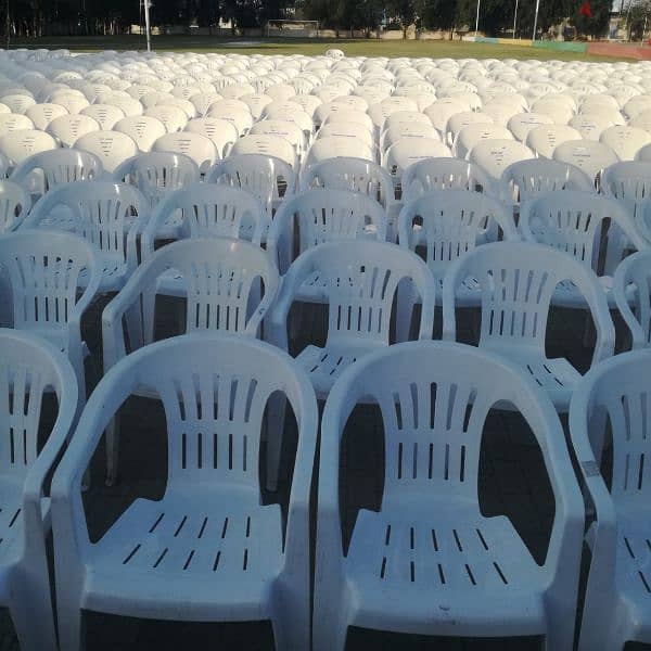 plastic chair rental 200 baisa تأجير الكراسي والطاولات 1