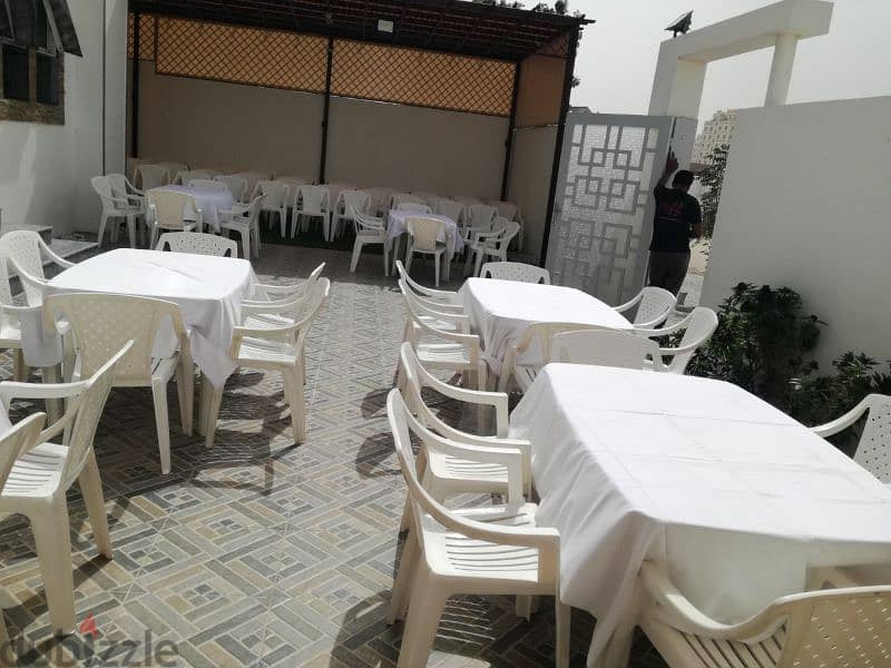 plastic chair rental 200 baisa تأجير الكراسي والطاولات 2