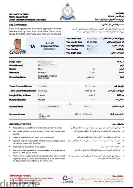 visa for 2 years  and you need visa 0