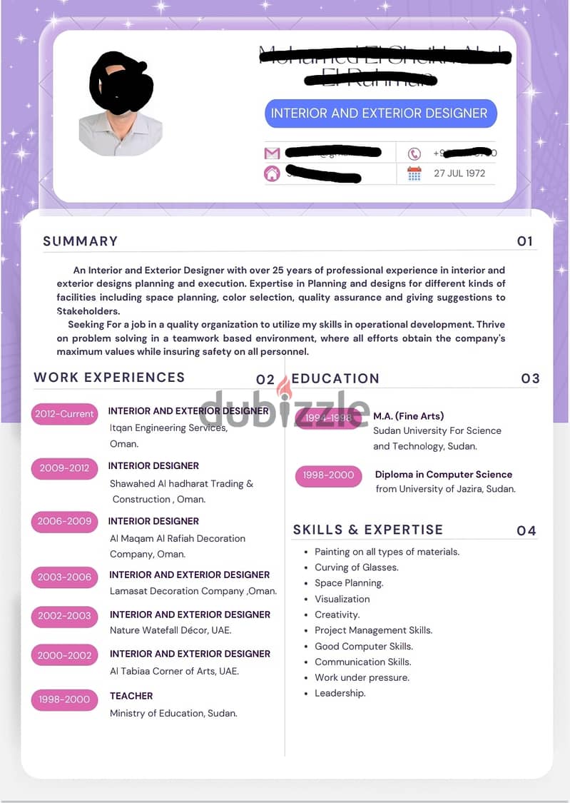 تصميم السيرة الذاتية و كروت العمل والبحوث (Design Cv, Business Cards ) 5