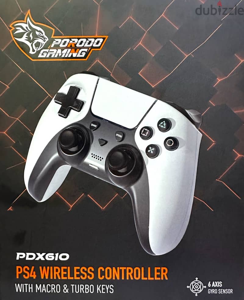 Porodo Gaming PS4 wireless controller Macro & Turbo Keys (BoxPacked) 3