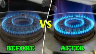 electric Gas stove cooking range repair low flame fixing  تصليح طباخة
