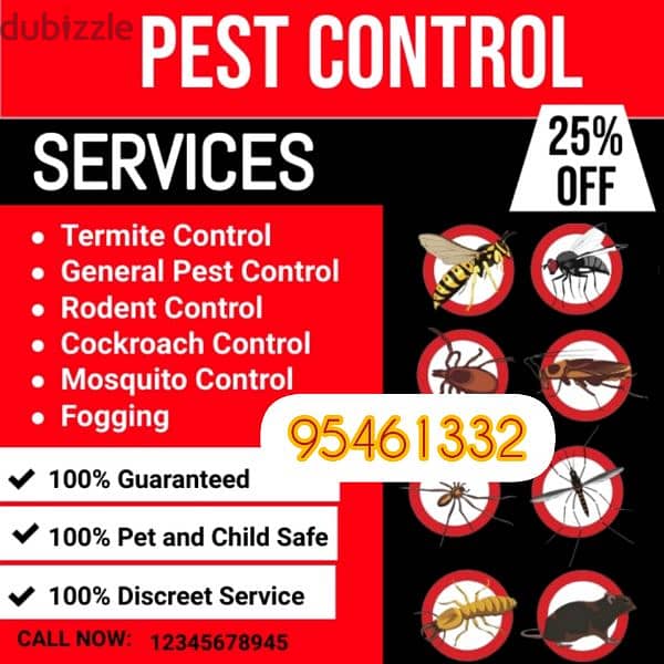 Pest Control service Bedbugs aunts cockroach solution 0