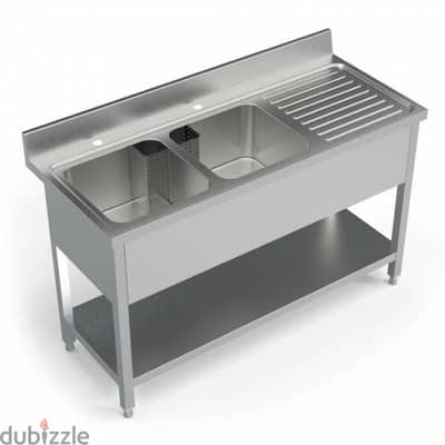 ss sink double with table