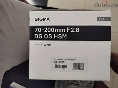 Sigma 70-200mm F/2.8 DG OS HSM Sports Lens For Nikon F - New,Neverused