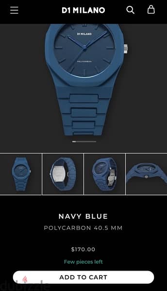 D1 Milano - Watch Polycarbon 40.5 mm - Navy Blue