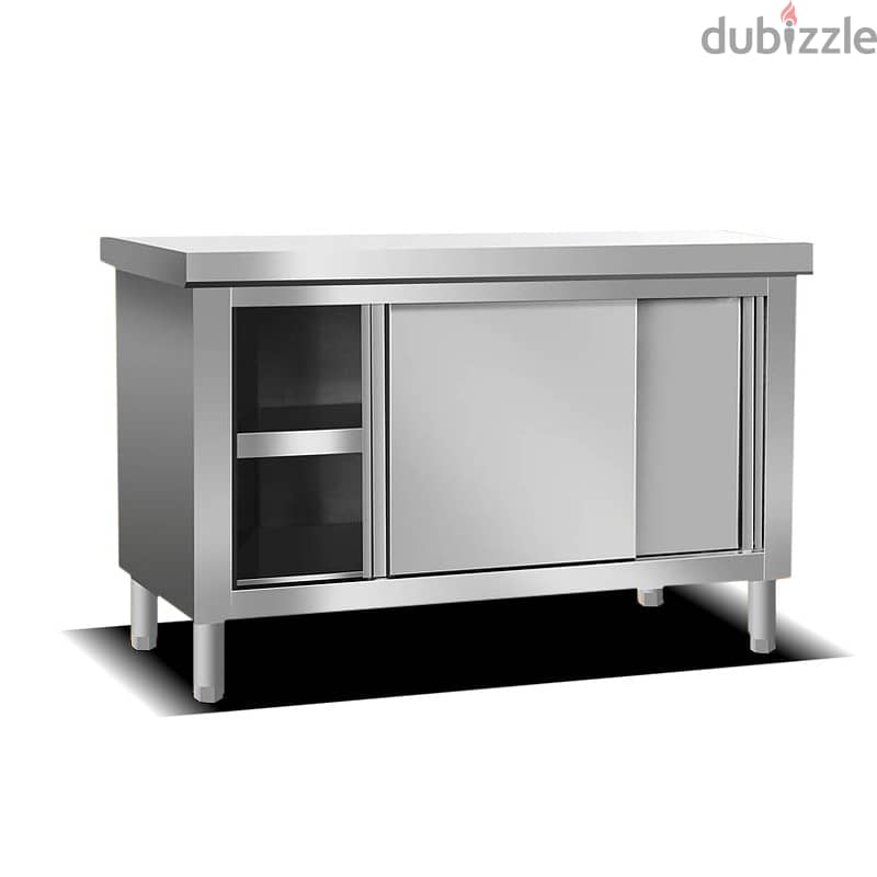 ss cabinet with 2 side drawers 1