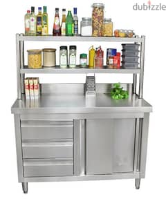 ss cabinet with over shelf 0