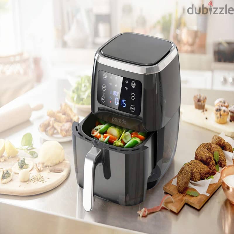 Porodo Lifestyle Smart Air Fryer With APP Control LSARFR2 (Box-Pack) 1
