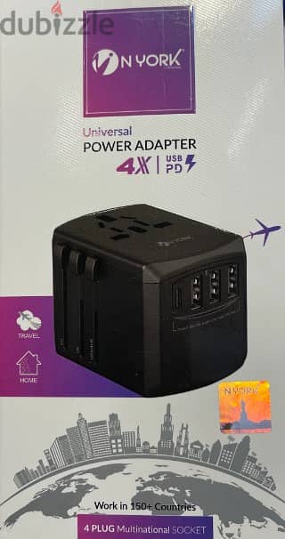 NYORK Universal Power Adapter 4X USB - PD (BoxPack) 1