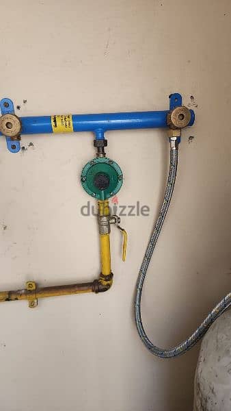 Gas pipe fittings work restaurant and house kitchen