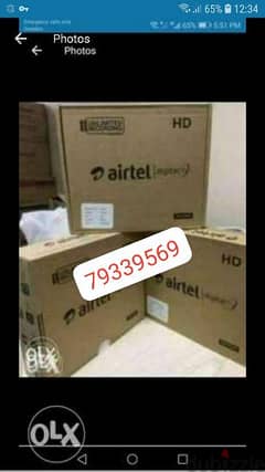 Airtel HD Setop box 6 month subscription all