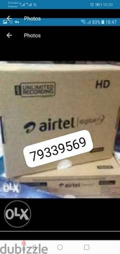 Airtel HD Setop box 6 month subscription all language