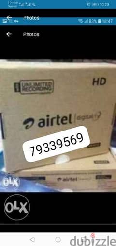 lAirtel HD Setop box 6 month subscription all