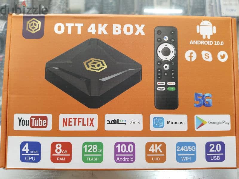 4k new Android TV box with 1 year subscription 0