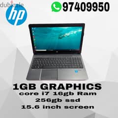 HP 1GB GRAPHICS CORE I7 16GB RAM 256GB SSD 15-6 INCH SCREEN 0