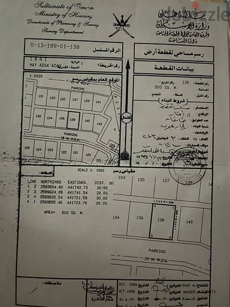 ارض سكنية شبهة زاوية في حي السعادة بعبري قريب مستشفى عبري 0