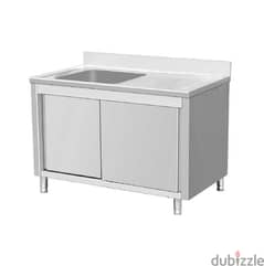 fabricating stainless steel sink with cabinet