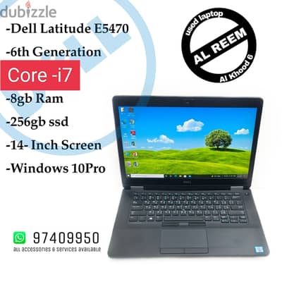 DELL CORE I7- HQ 8GB RAM 256GB SSD 14 INCH SCREEN WINDOWS 11PRO