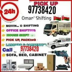 house shifting and mover and leaber and carpenter pickup transport