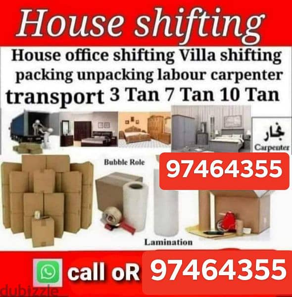 a house and office shifting 0