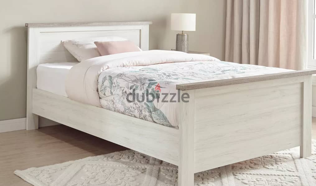 Beautiful single bed including mattress & nightstand - like new! 7