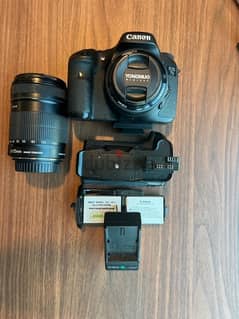 canon eos 7D with extra accessories