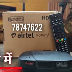 new Airtel HDD Receiver with 6months malyalam tamil telgu