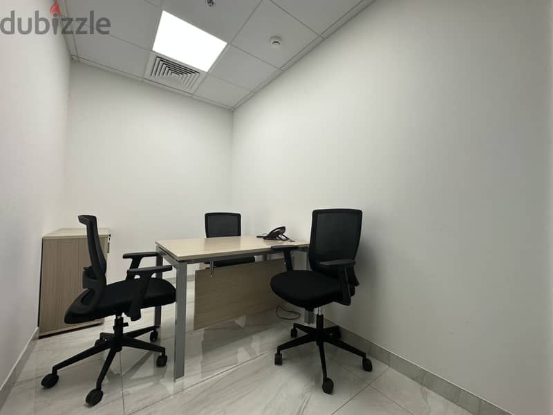 Office Space One Desk in Lamar Business Center Bawshar FOR RENT 3