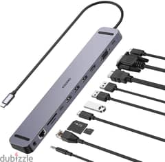 11 in 1 USB-C Multiport Docking Station HUB- M2 (Brand-New) 0