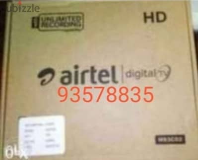 New Airtel Digital HD Receiver with 6months malyalam tami