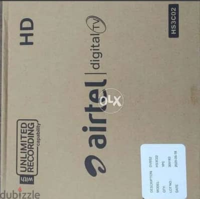 New Airtel Digital HD Receiver with 6months malyalam tami