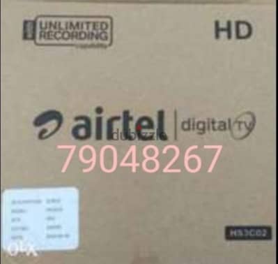 New Airtel Digital HD Receiver with 6months malyalam tami