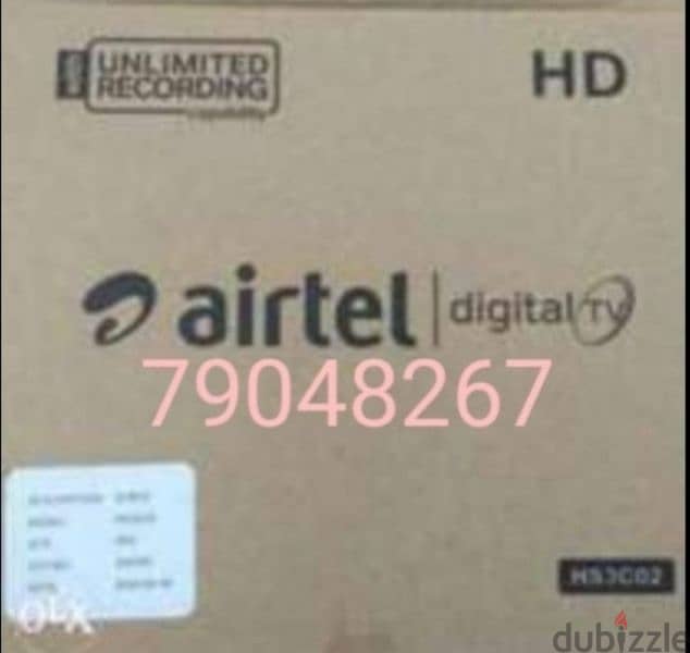 New Airtel Digital HD Receiver with 6months malyalam tami 0