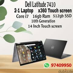 DELL 2-1 LAPTOP X360 TOUCH SCREEN 10th GENERATION CORE I7 16GB RAM 512