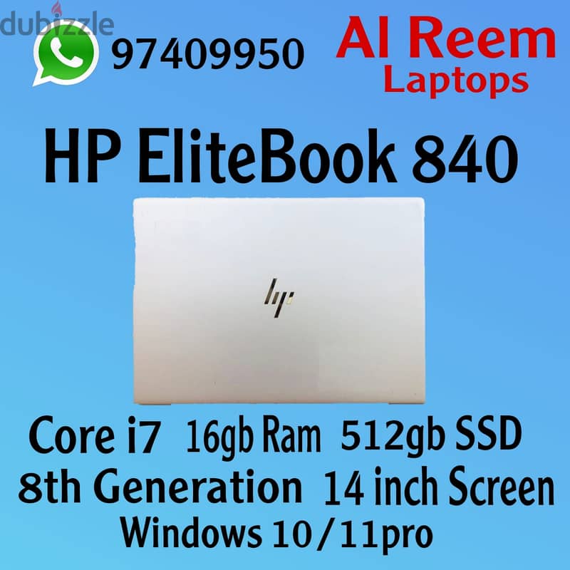 HP CORE I7 16GB RAM 512GB SSD 14 INCH SCREEN 8th GENERATION 0