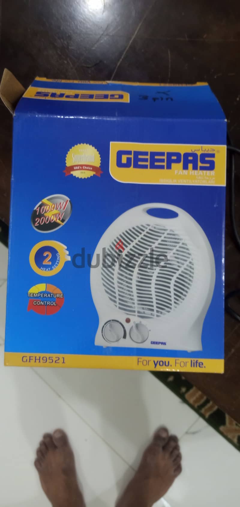 GEEPAS Fan Heater 1