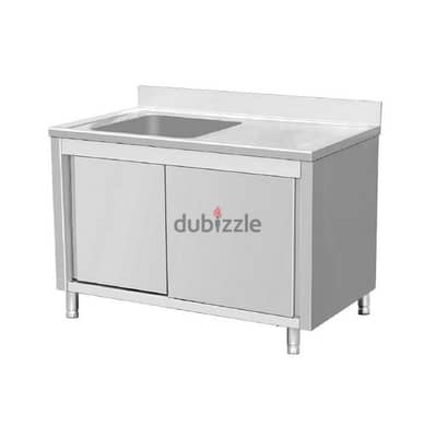 fabricating ss single sink with cabinet