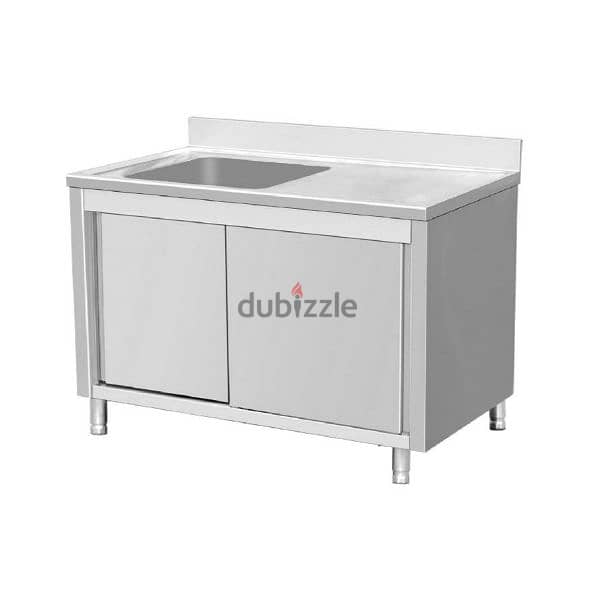 fabricating ss single sink with cabinet 0